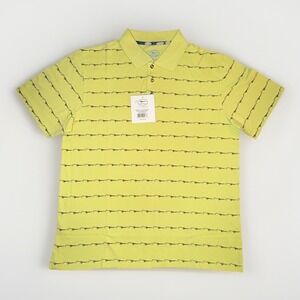 True Flies Tropical Mojito Marlin Polo Fishing Shirt UPF 30+ Short Sleeve Size L